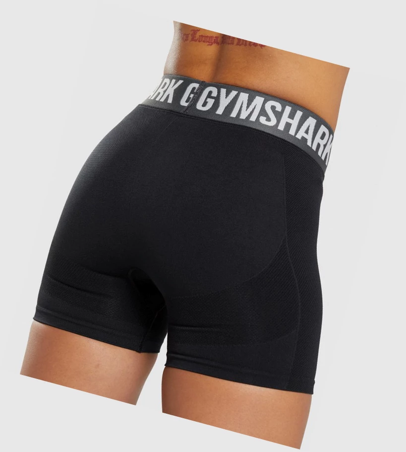 Gymshark Flex Shorts Dame Svarte | YTUQZX275