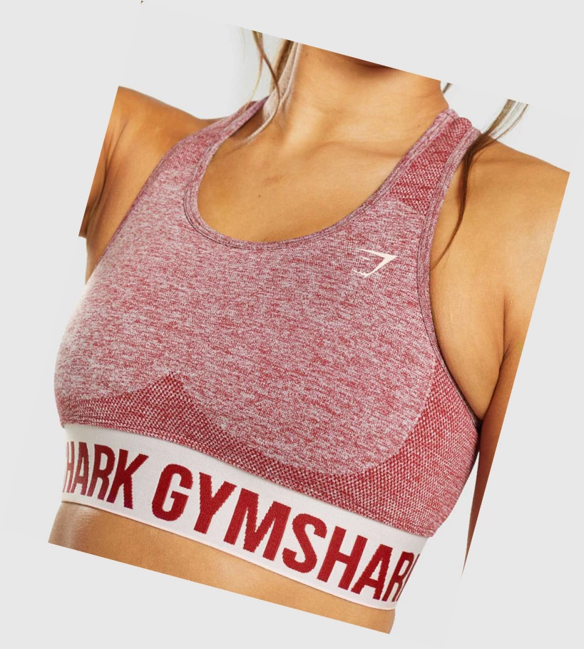 Gymshark Flex Sports Bh Dame Burgunder | YRCHJO382