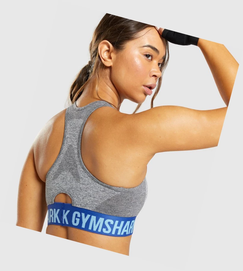 Gymshark Flex Sports Bh Dame Grå | XCNHPD104