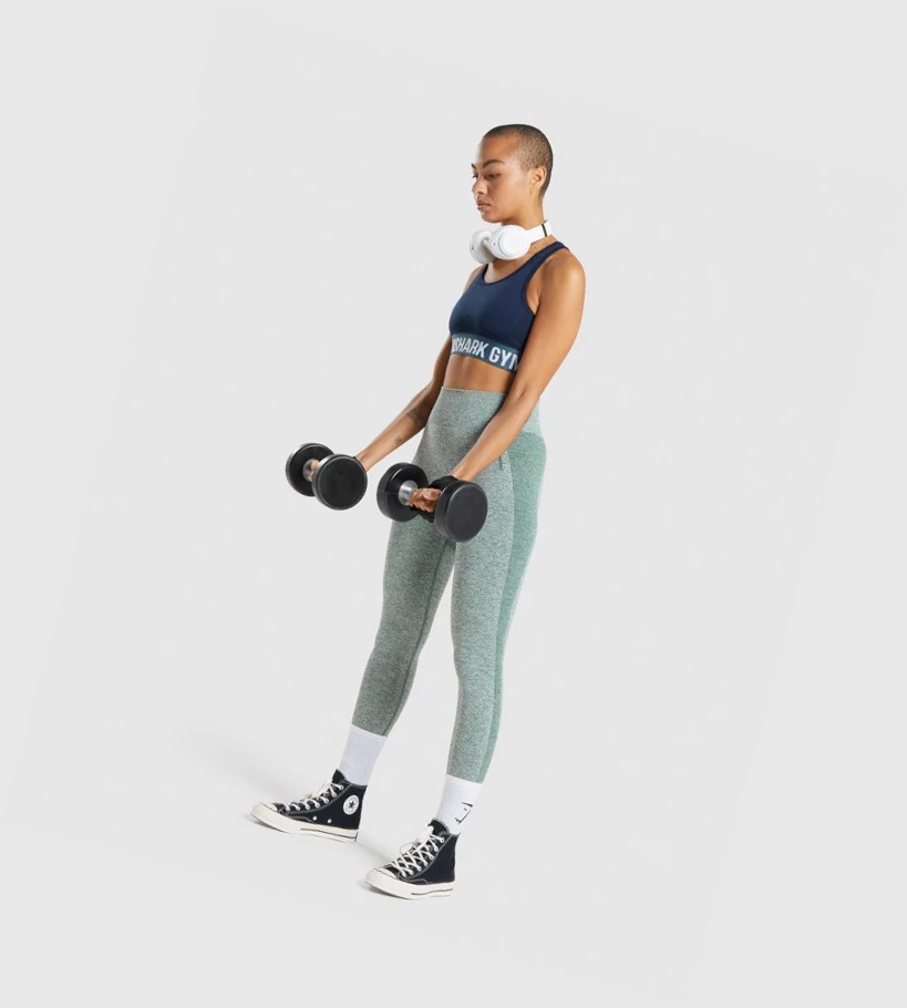 Gymshark Flex Sports Bh Dame Marineblå | EFGYCA479