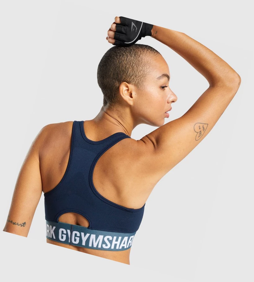 Gymshark Flex Sports Bh Dame Marineblå | EFGYCA479