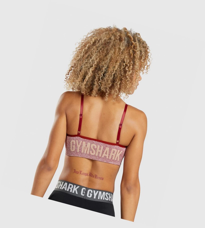 Gymshark Flex Strappy Sports Bh Dame Burgunder | TFGYCQ628