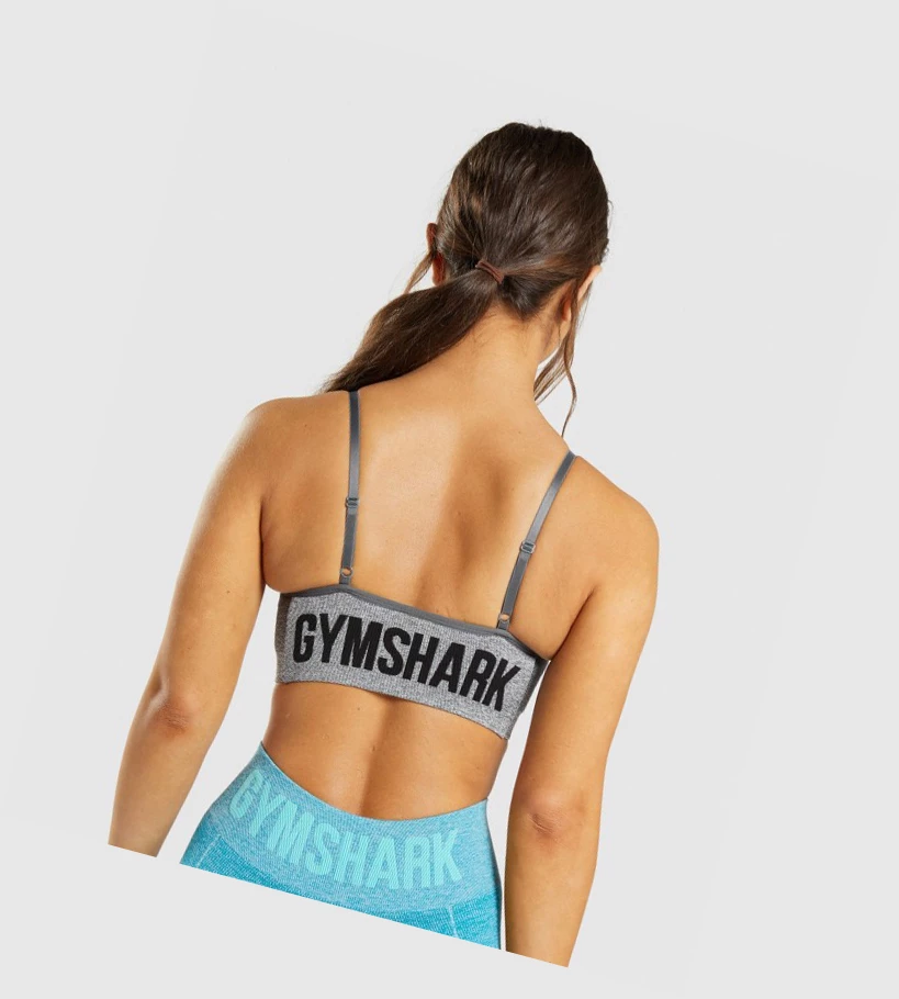 Gymshark Flex Strappy Sports Bh Dame Grå | MDBVZL035