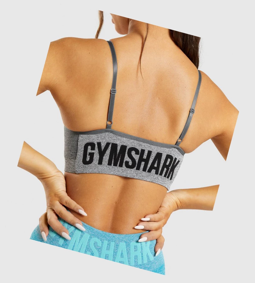 Gymshark Flex Strappy Sports Bh Dame Grå | MDBVZL035