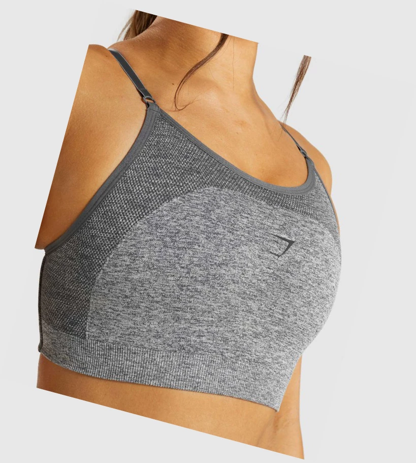 Gymshark Flex Strappy Sports Bh Dame Grå | MDBVZL035