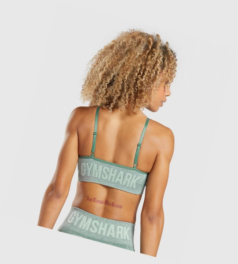 Gymshark Flex Strappy Sports Bh Dame Grønn | YGJABS697