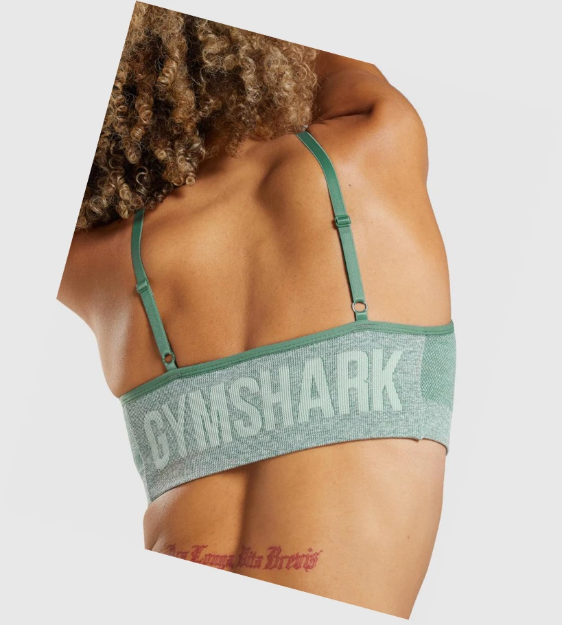 Gymshark Flex Strappy Sports Bh Dame Grønn | YGJABS697