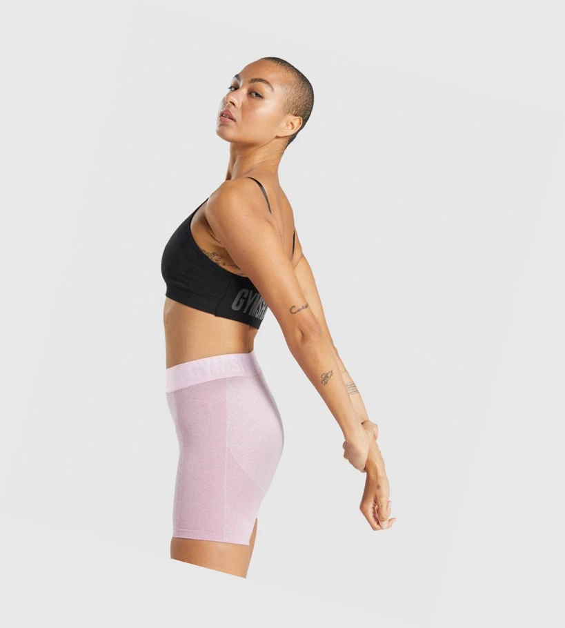 Gymshark Flex Strappy Sports Bh Dame Svarte Grå | HOCMVD901