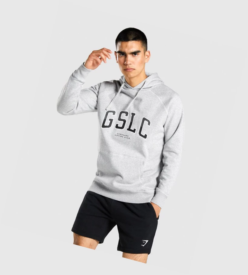 Gymshark GSLC Collegiate Klær Herre Lyse Grå | IWCNJM207