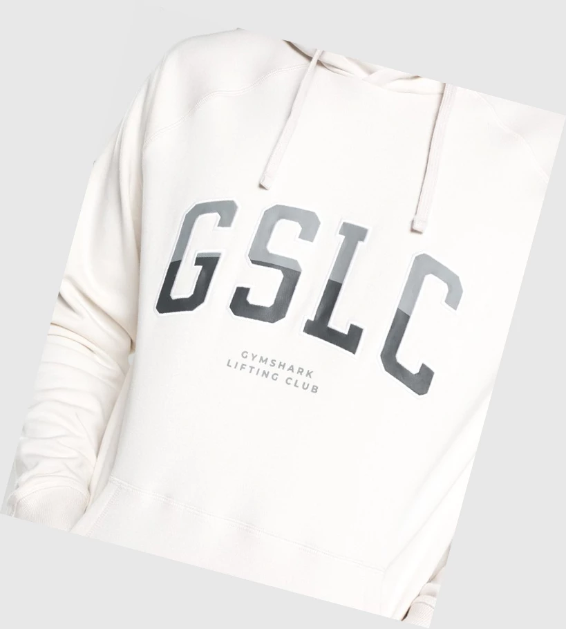 Gymshark GSLC Collegiate Klær Herre Pisket Krem | HYUCLN870