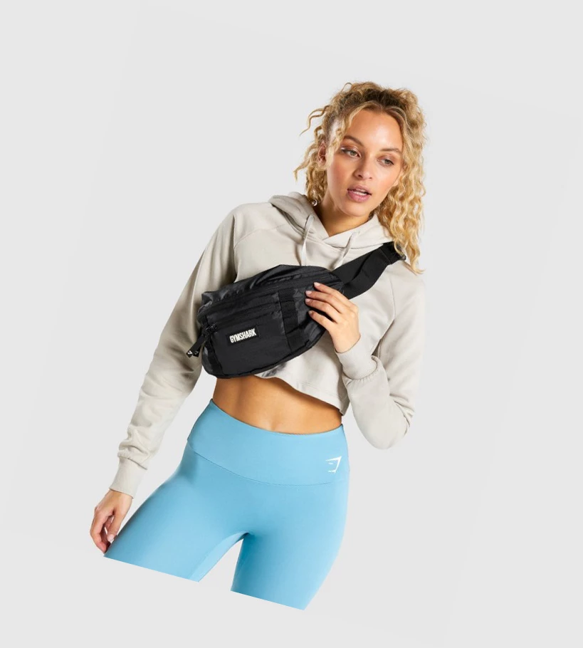 Gymshark GS Cross Body Veske & Ryggsekk Dame Svarte | NIHALR679