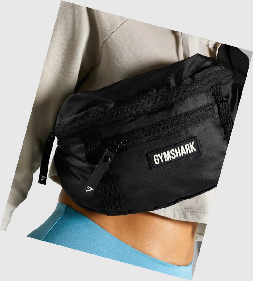 Gymshark GS Cross Body Veske & Ryggsekk Dame Svarte | NIHALR679