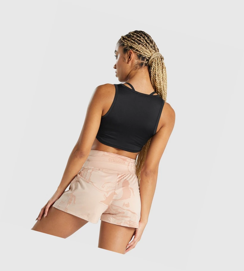 Gymshark GS Power Crop Top Gensere Dame Svarte | XRETZW725