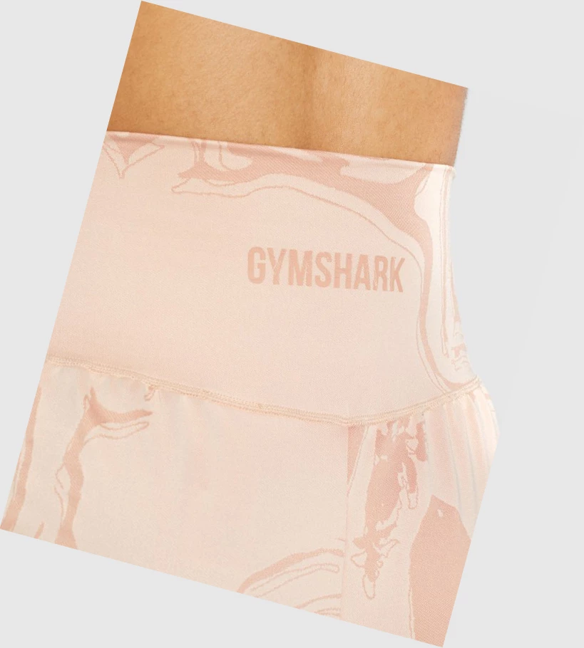 Gymshark GS Power Jacquard Shorts Dame Lyse Rosa | TGRABC829