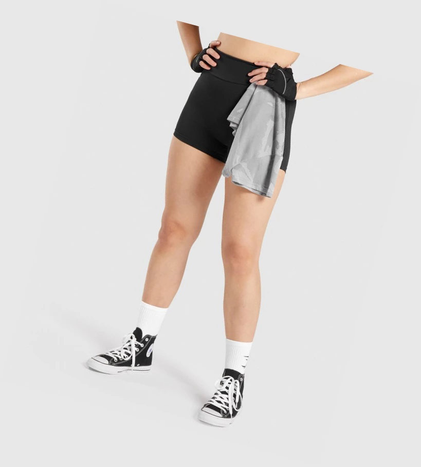 Gymshark GS Power Shorts Dame Svarte | GOTKVD021