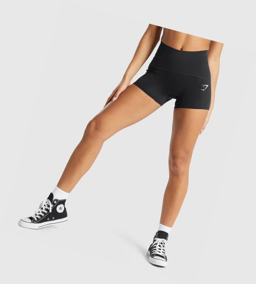 Gymshark GS Power Support Shorts Dame Svarte | TVNJAM398