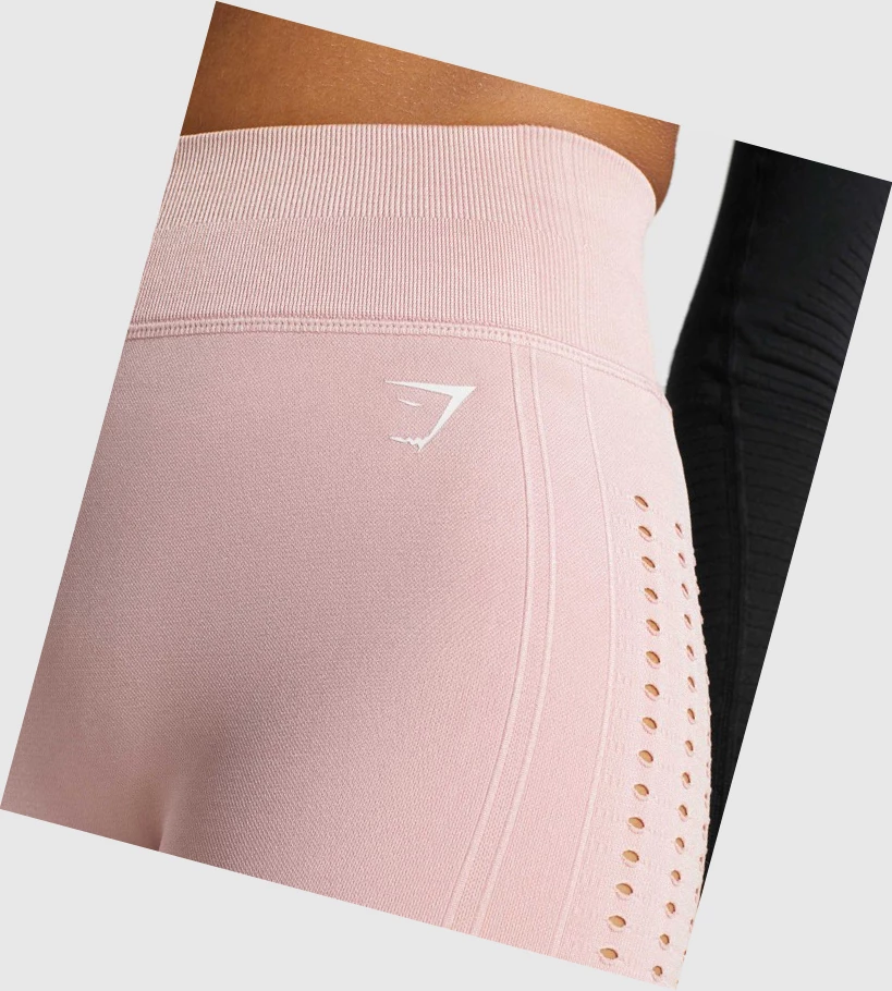 Gymshark Glow Seamless Shorts Dame Lyse Rosa | FTMWGN254