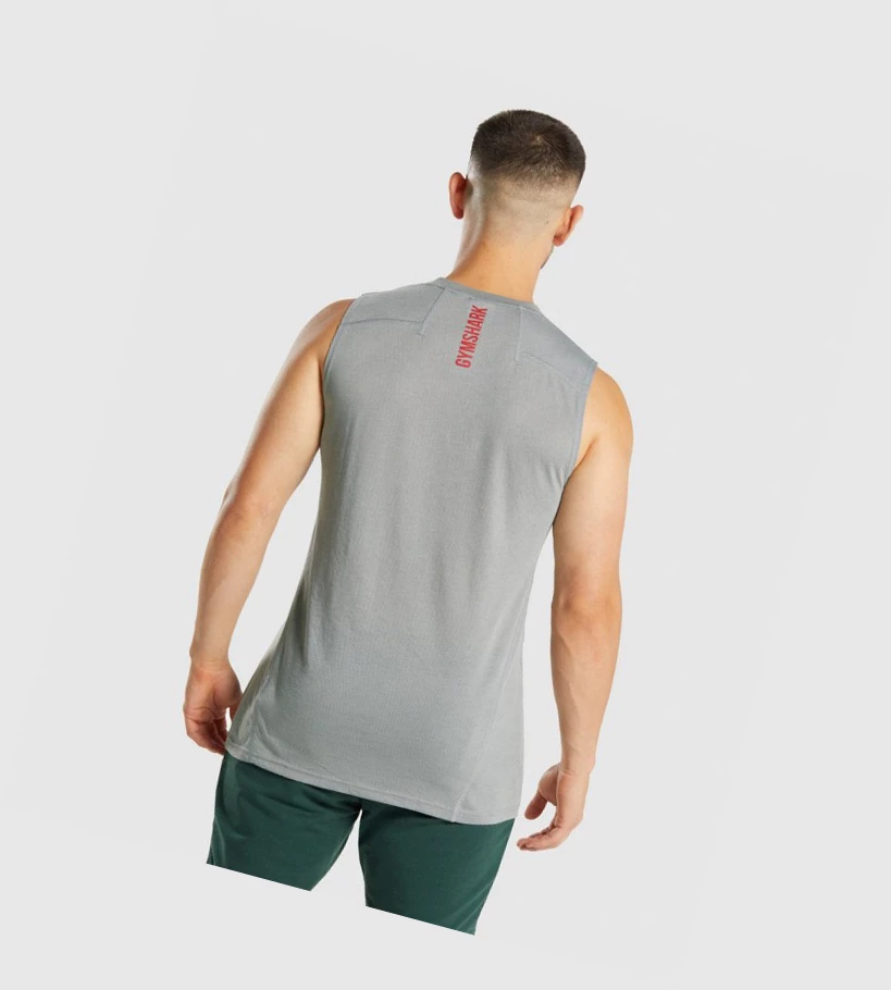 Gymshark Hyper Power Singlet Herre Grå | YCTLMS847