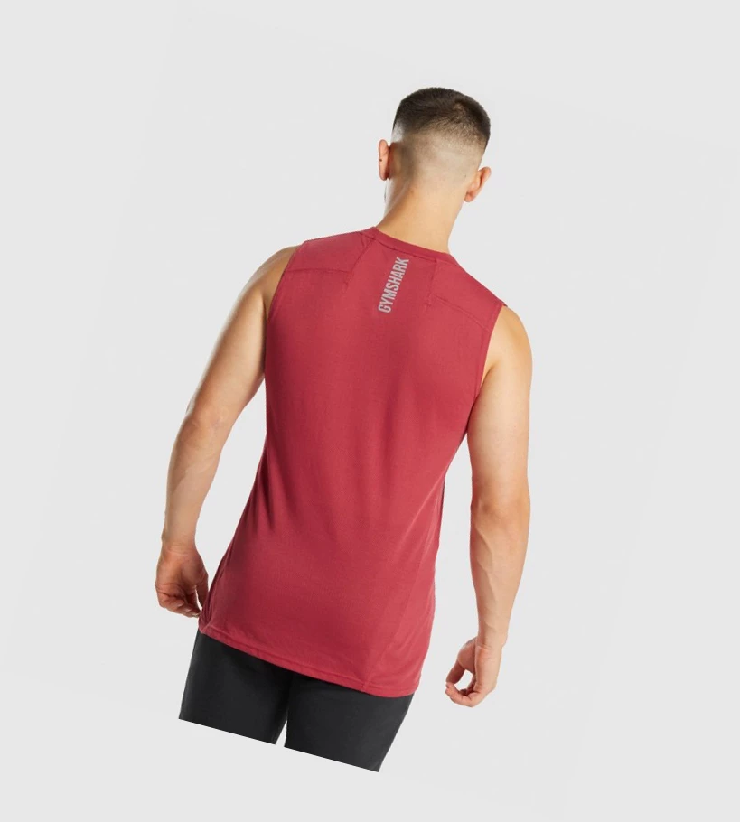 Gymshark Hyper Power Singlet Herre Rød | THNSLP890