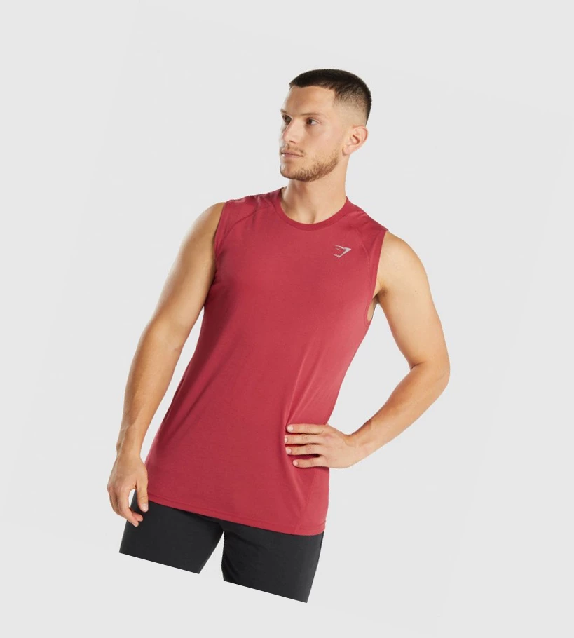 Gymshark Hyper Power Singlet Herre Rød | THNSLP890