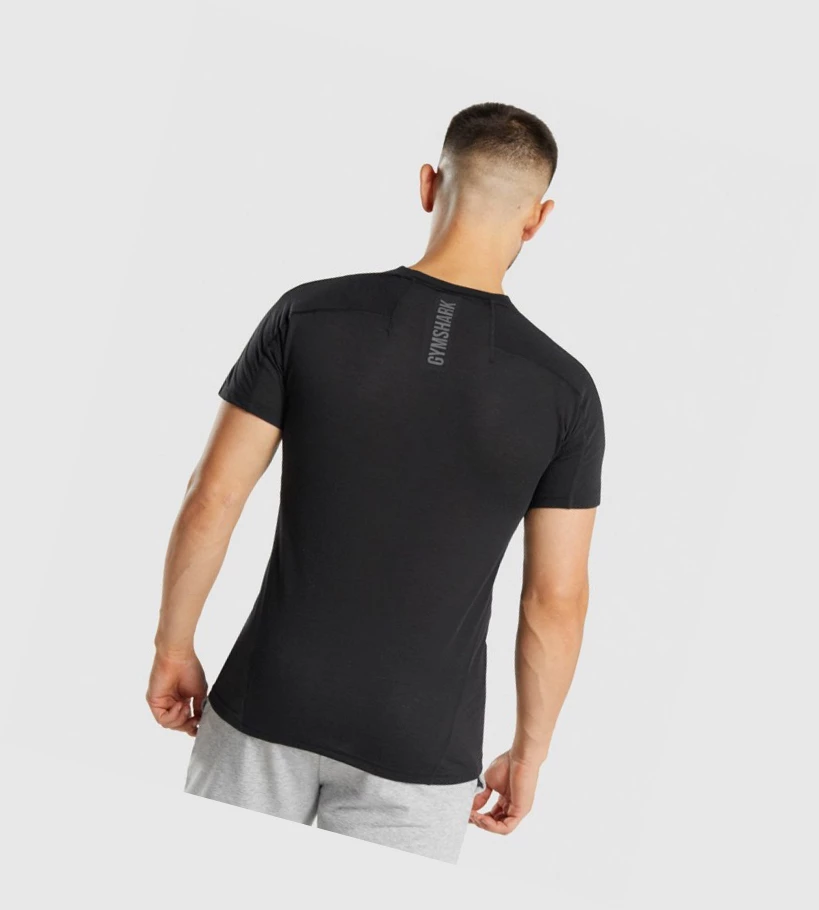 Gymshark Hyper Power T-skjorte Herre Svarte | RJMLFC371