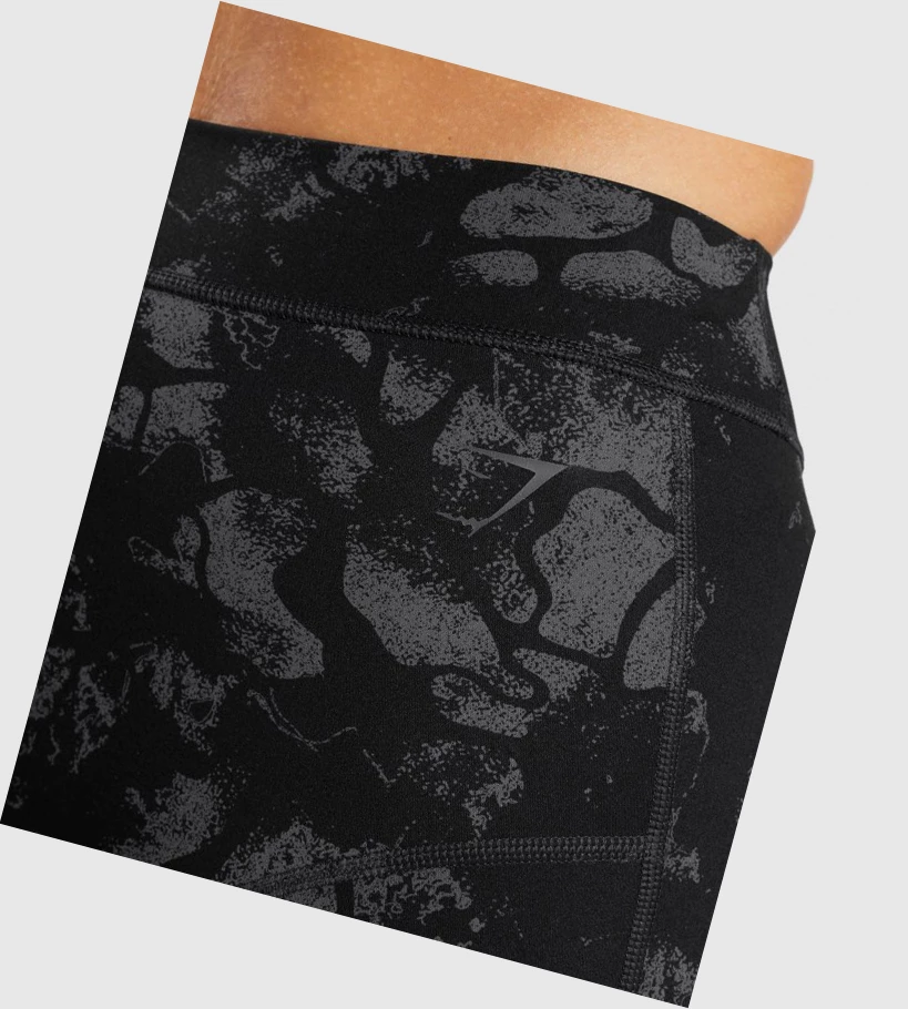 Gymshark KK Fit 7/8 High Waisted Leggings Dame Svarte Camouflage | JHRNPX598