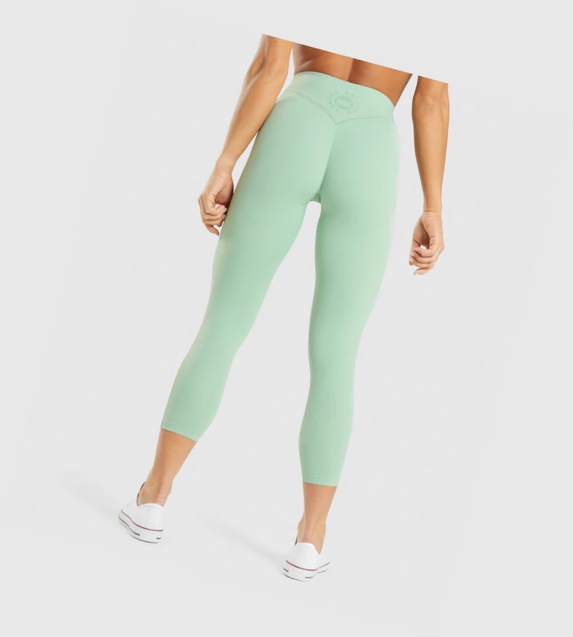 Gymshark KK Fit 7/8 High Waisted Leggings Dame Grønn | TVAWZL048