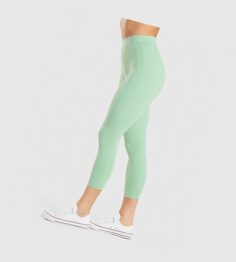 Gymshark KK Fit 7/8 High Waisted Leggings Dame Grønn | TVAWZL048