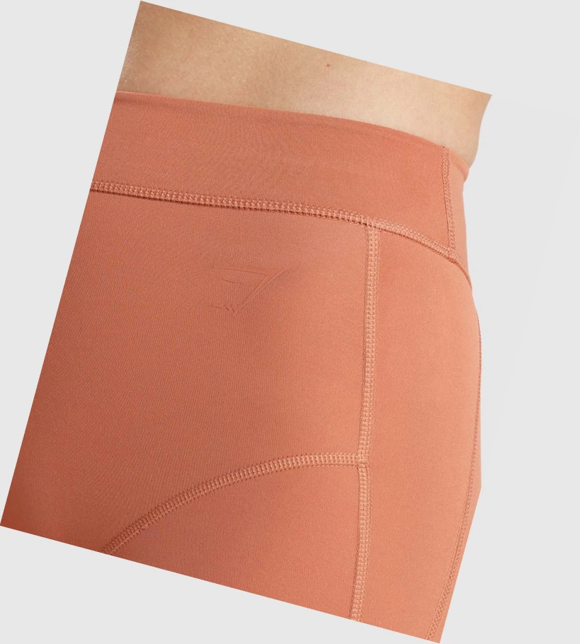 Gymshark KK Fit 7/8 High Waisted Leggings Dame Oransje | ZXEQKT405