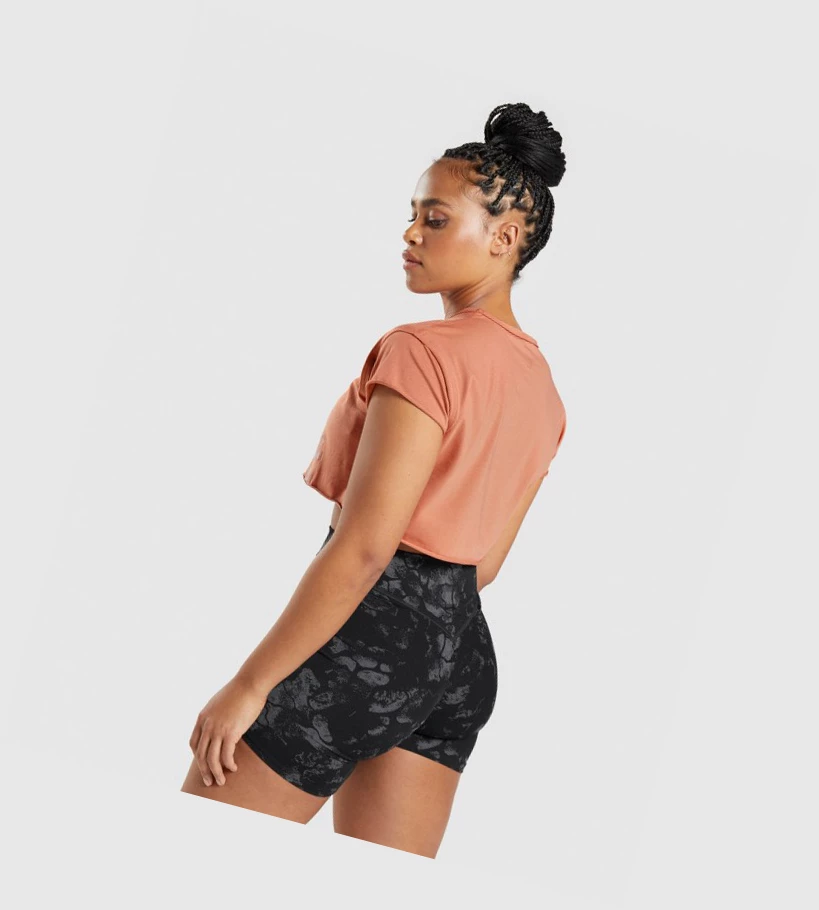 Gymshark KK Fit Raw Crop Top Gensere Dame Oransje | WEYNGU357