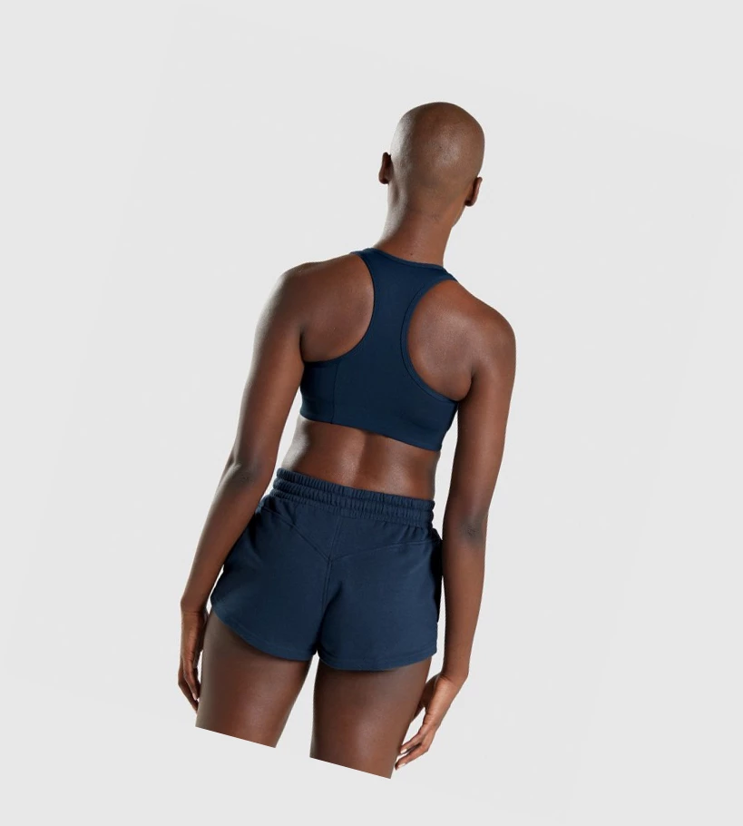 Gymshark Legacy Grafiske Sports Bh Dame Marineblå | BEZGSD309