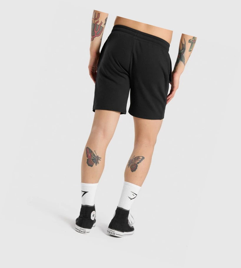 Gymshark Legacy Shorts Herre Svarte Hvite | OXJMAT254