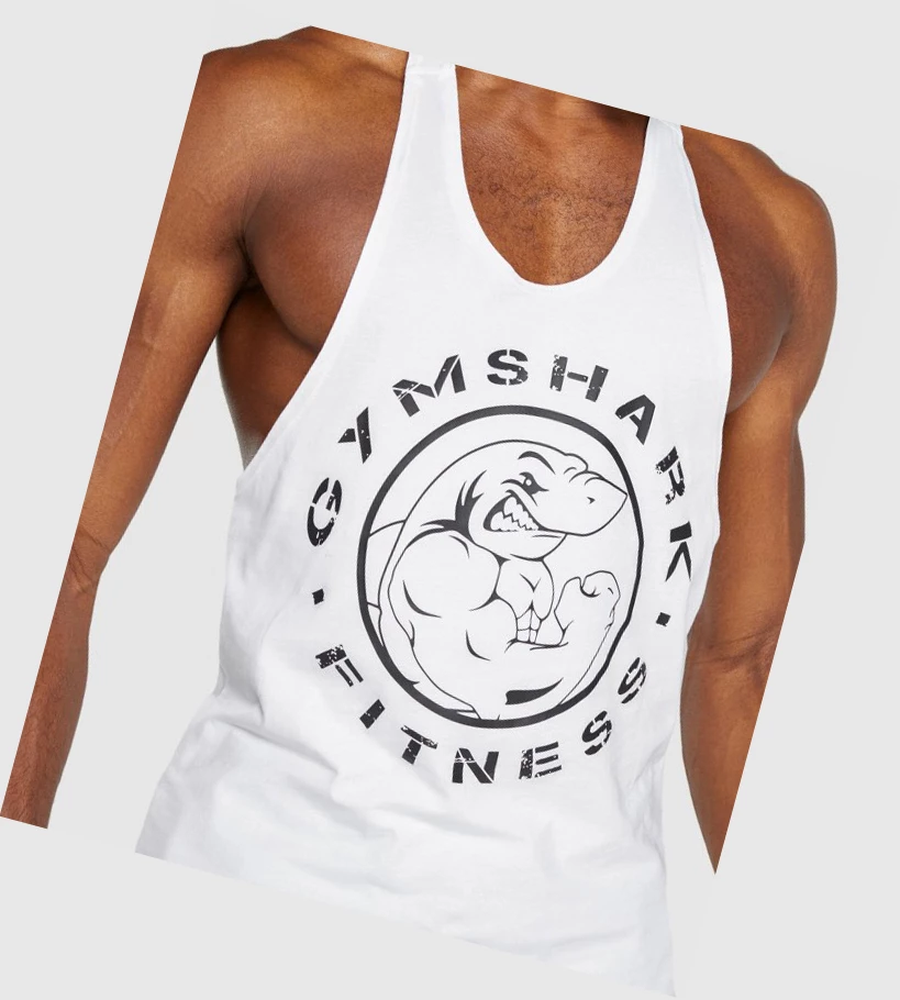 Gymshark Legacy Singlet Herre Hvite | TLSYBO306