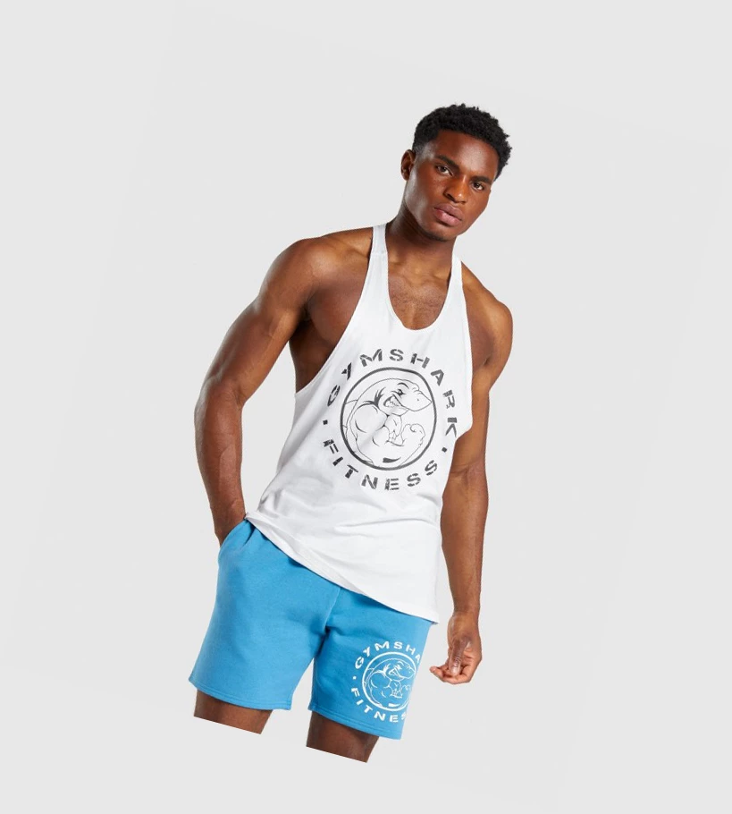 Gymshark Legacy Singlet Herre Hvite | TLSYBO306