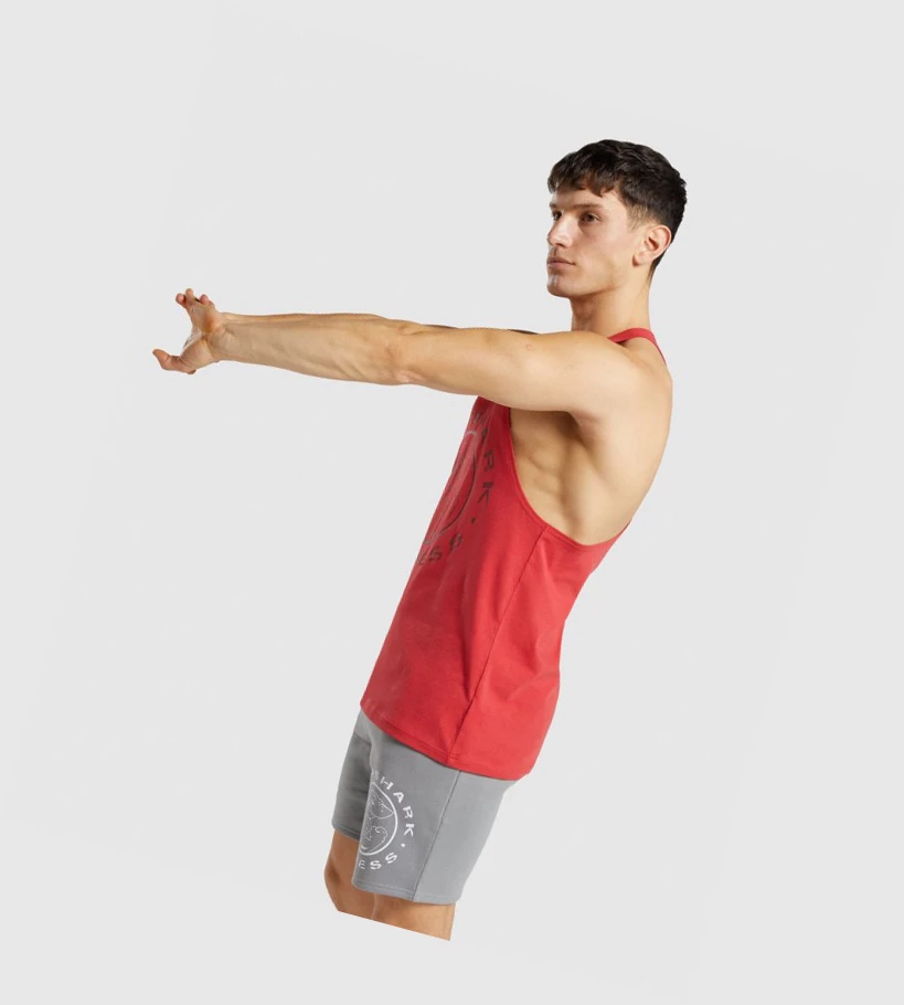 Gymshark Legacy Singlet Herre Rød | RWKSCJ473