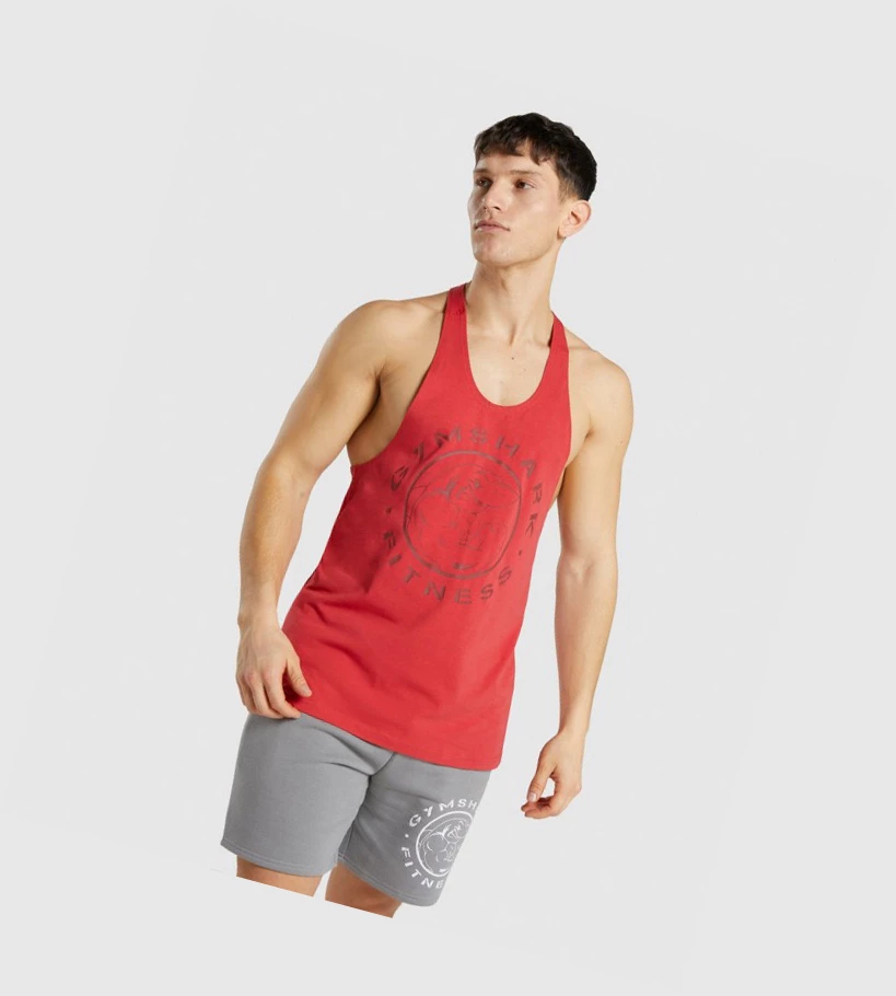 Gymshark Legacy Singlet Herre Rød | RWKSCJ473