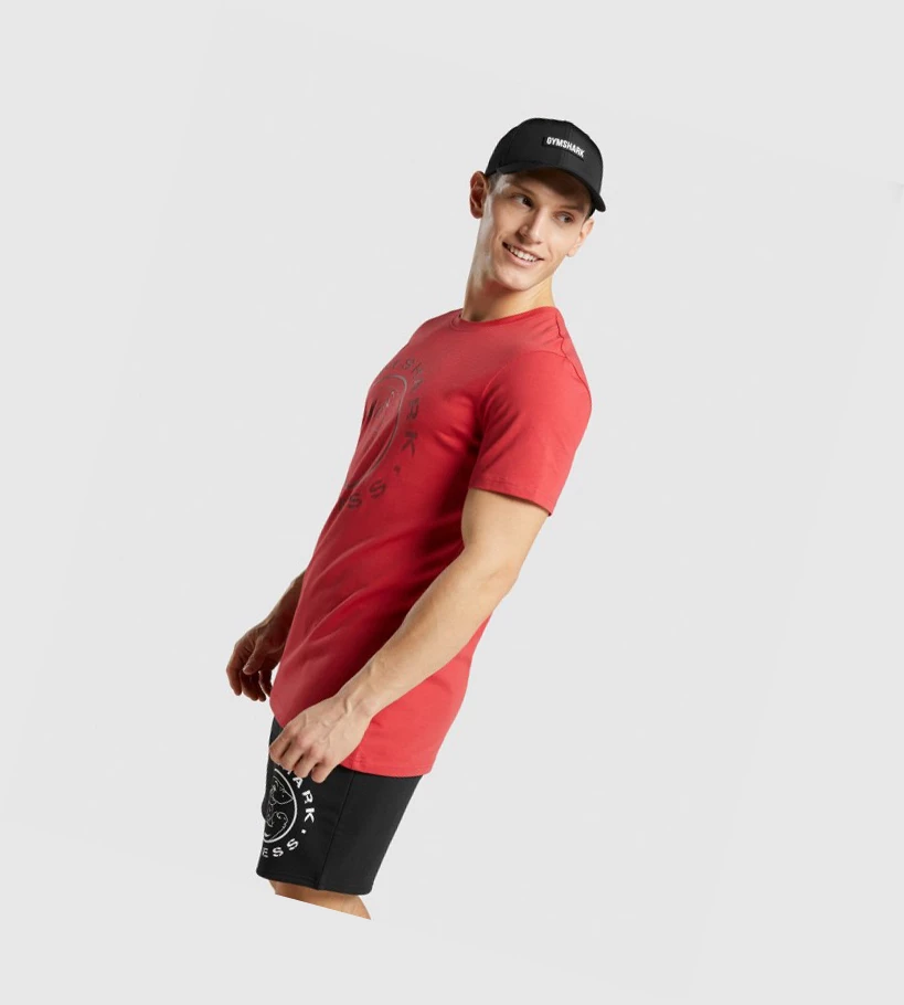 Gymshark Legacy T-skjorte Herre Rød | CLSOBT769