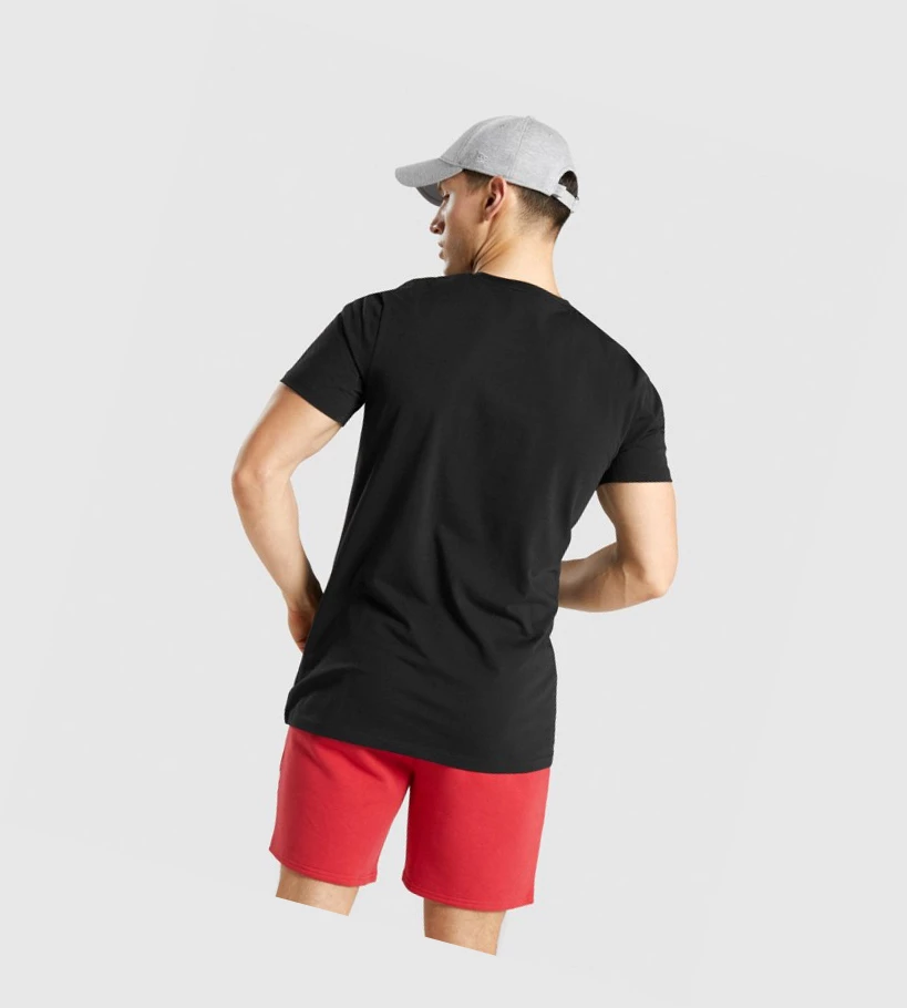 Gymshark Legacy T-skjorte Herre Svarte Hvite | SMPGNC493