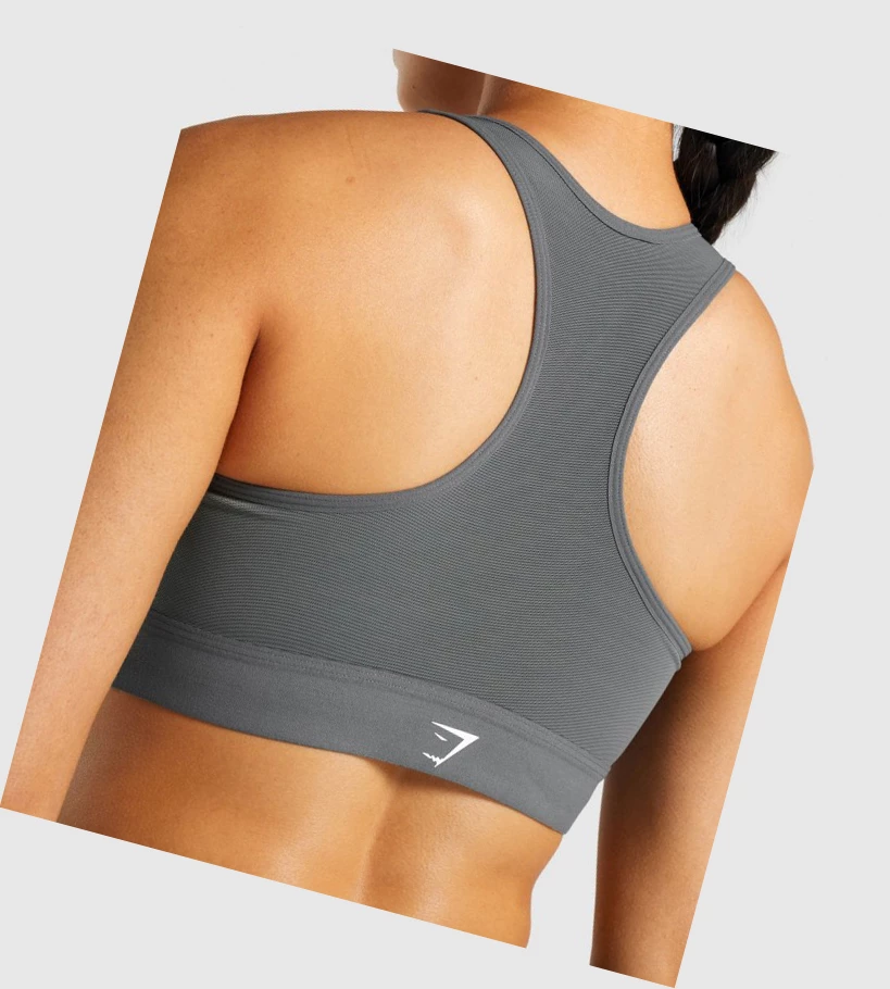 Gymshark Lette High Support Trenings Sports Bh Dame Grå | AUPCHB851