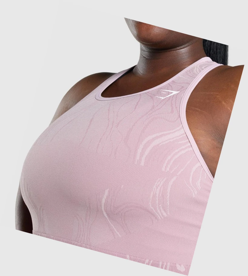 Gymshark Mercury Seamless Crop Singlet Dame Lyse Lilla | QDFOTJ146