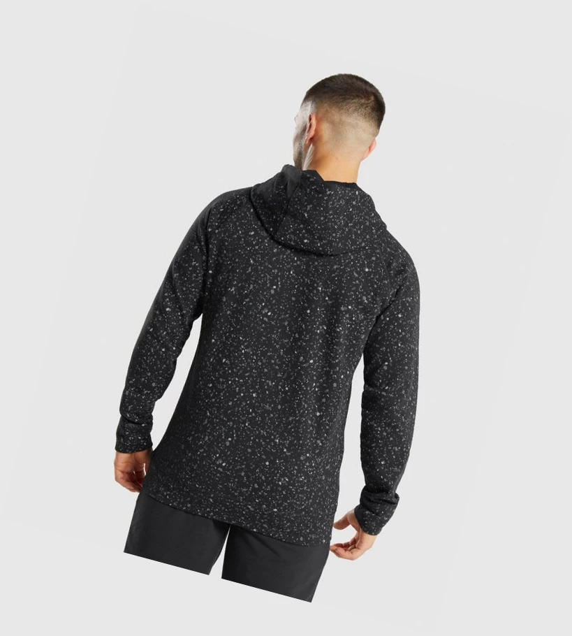 Gymshark Micro Print Klær Herre Svarte | JKPNOH683