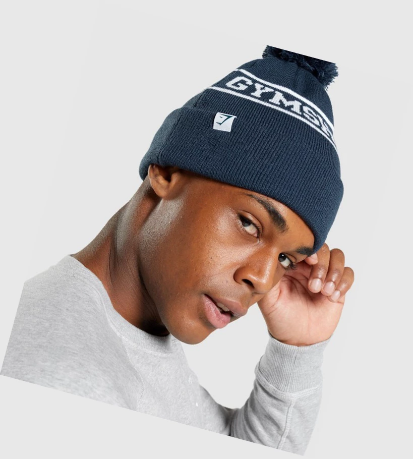 Gymshark New Era Tab Beanie Headband Dame Blå | MWPOFA463