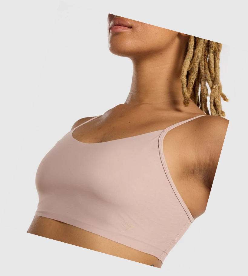 Gymshark No VPL Bralette Undertøy Dame Grå Brune | YATJHG871