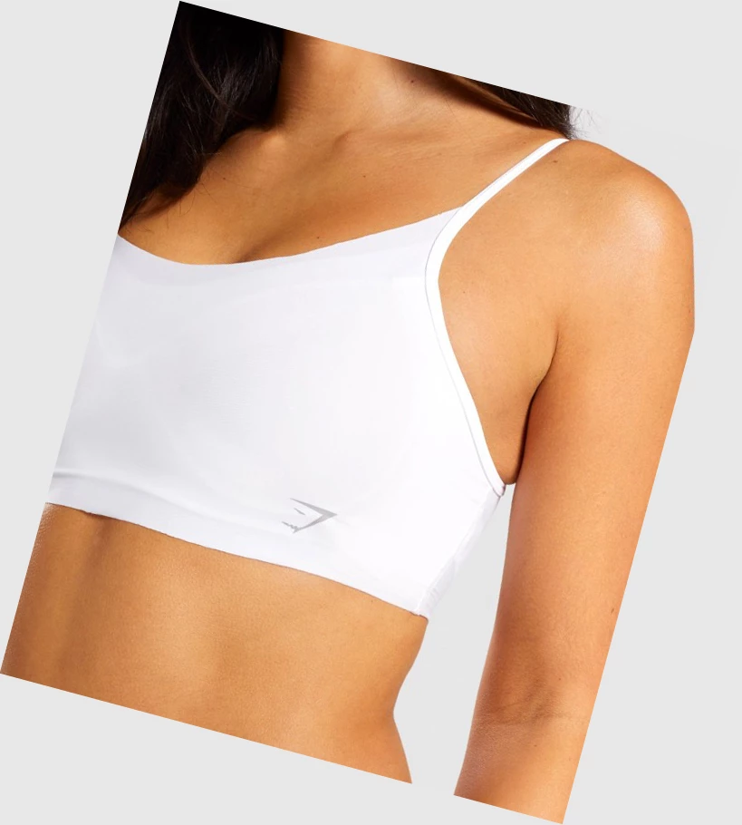 Gymshark No VPL Bralette Undertøy Dame Hvite | BZOMHY095