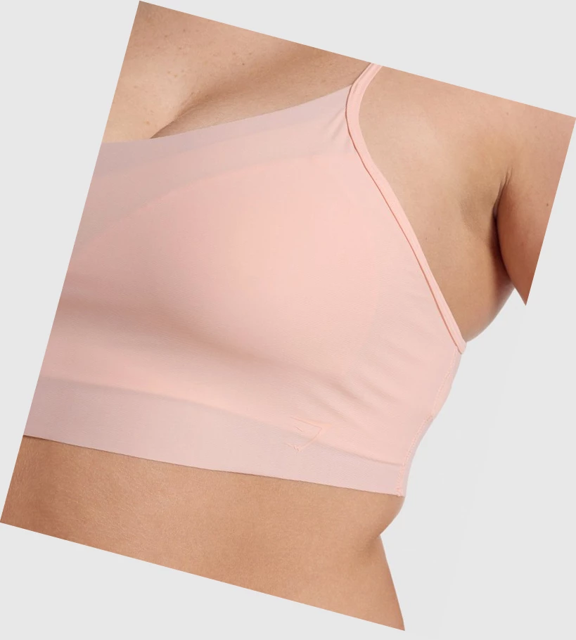 Gymshark No VPL Bralette Undertøy Dame Lyse Rosa | UTGWHO321