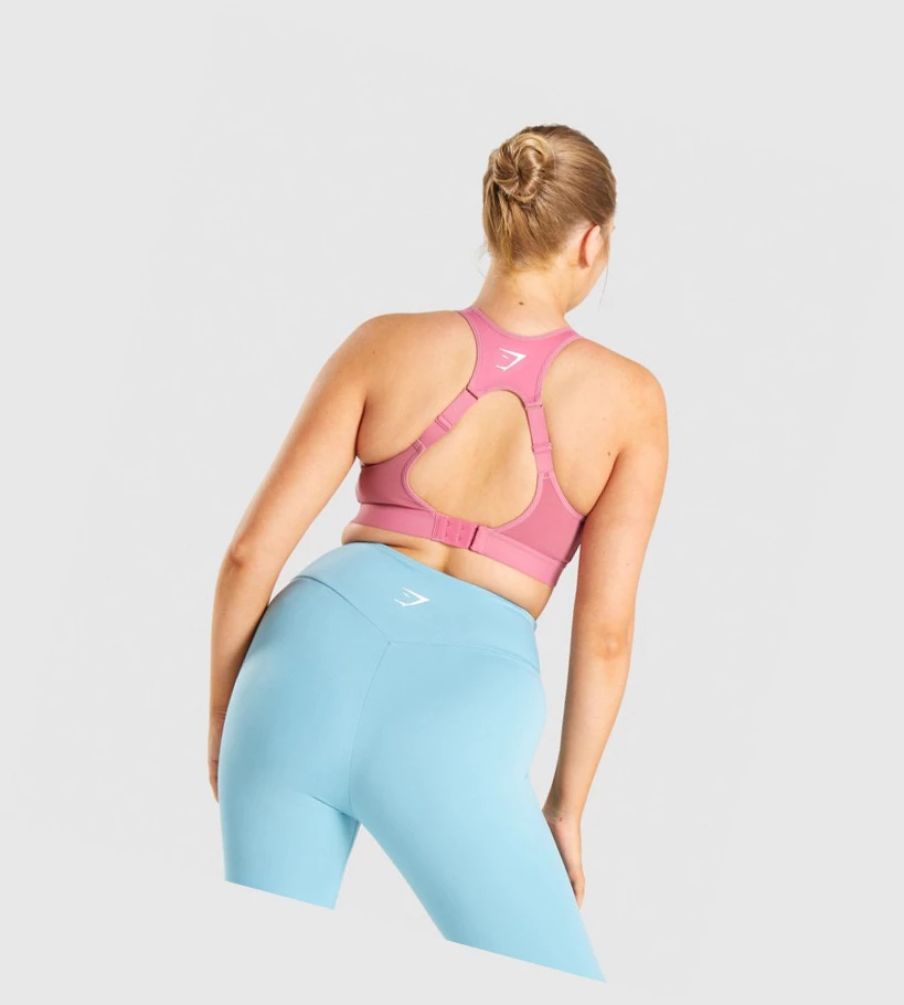 Gymshark Open Back Trenings Sports Bh Dame Rosa | OMPQYX364