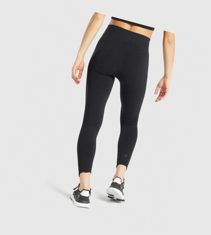 Gymshark Pause Seamless High Waisted Leggings Dame Svarte | JXDMIQ250