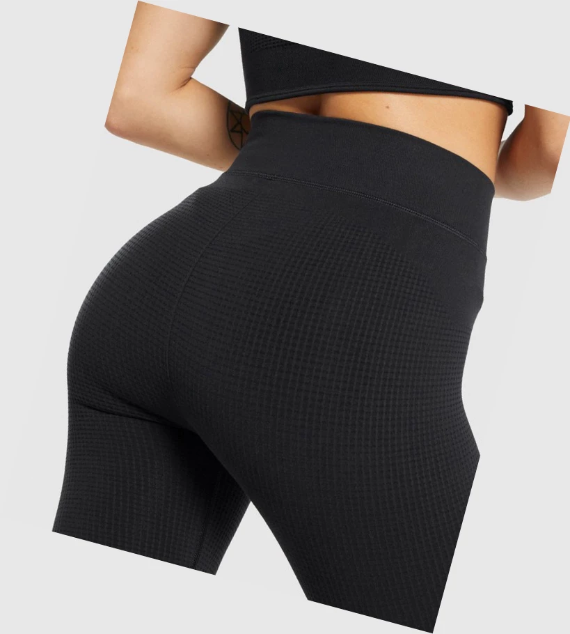 Gymshark Pause Seamless High Waisted Leggings Dame Svarte | JXDMIQ250