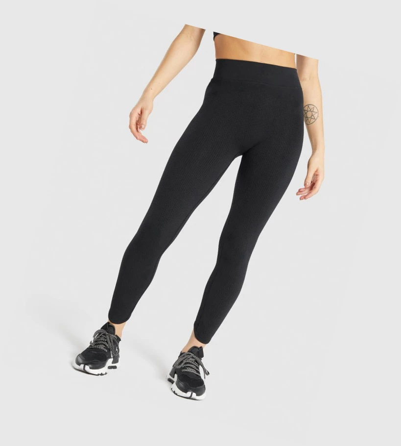 Gymshark Pause Seamless High Waisted Leggings Dame Svarte | JXDMIQ250