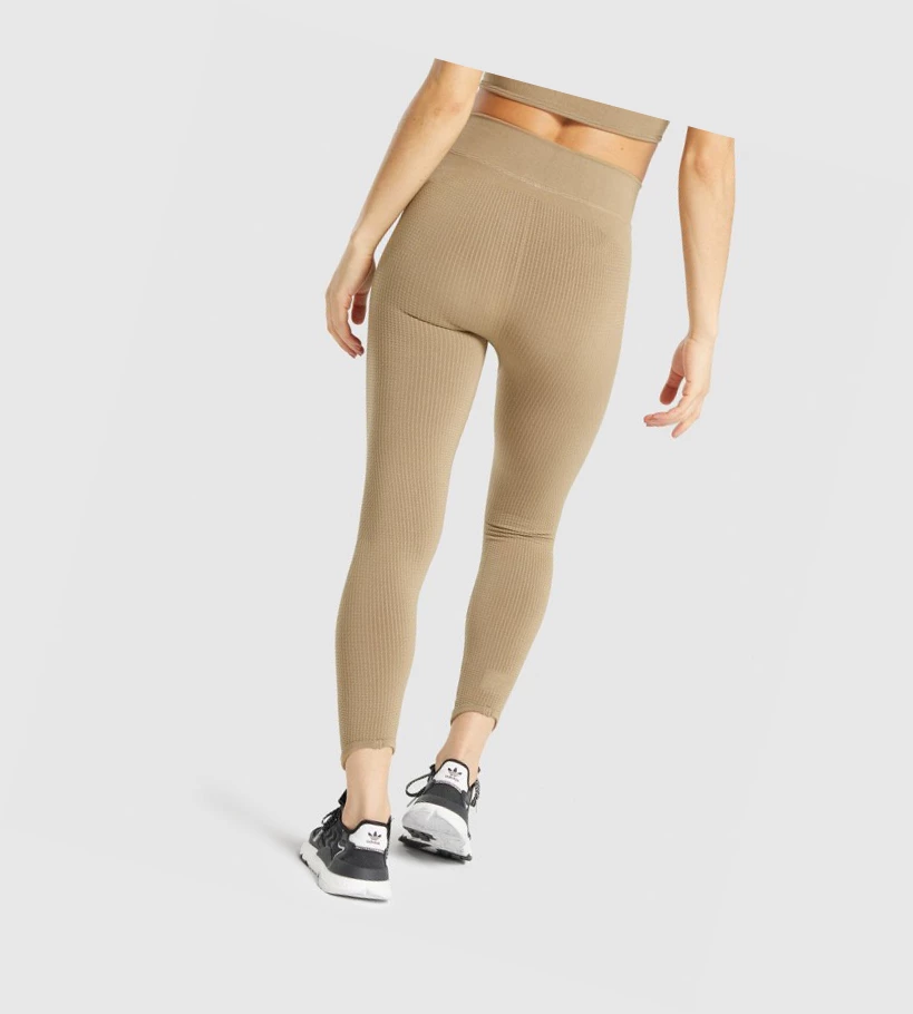 Gymshark Pause Seamless High Waisted Leggings Dame Brune | KHJTYF340